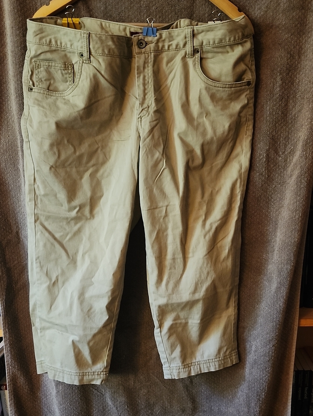 Tan Casual Capri Pants